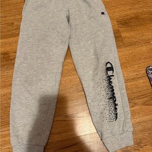 Champion Kids Light Gray Joggers with Logo
